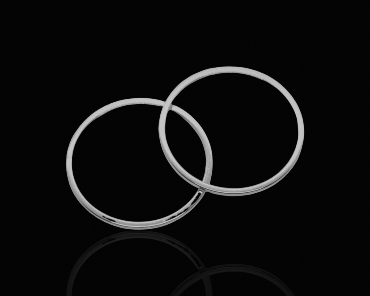 Кольцо без дополнительных отверстий цвет серебро 20мм