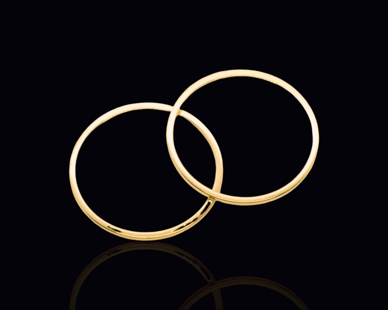 Кольцо без дополнительных отверстий цвет золото 20мм